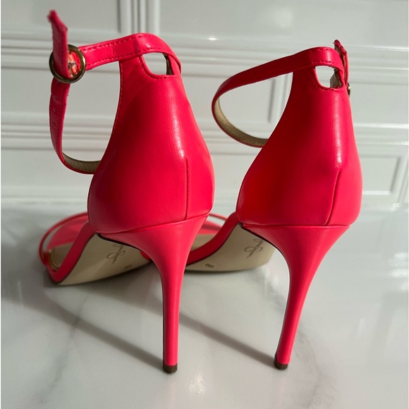 Jessica Simpson coral pink strappy Barbie heels ✨sz 8! Like-new condition! - Picture 4 of 5